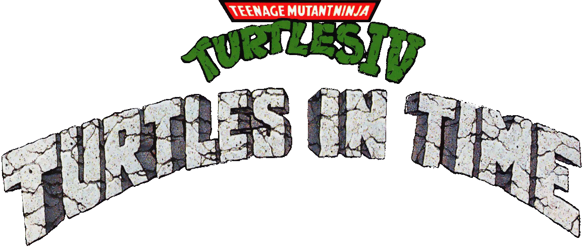 Teenage Mutant Ninja Turtles IV Turtles in Time logo for Super Nintendo